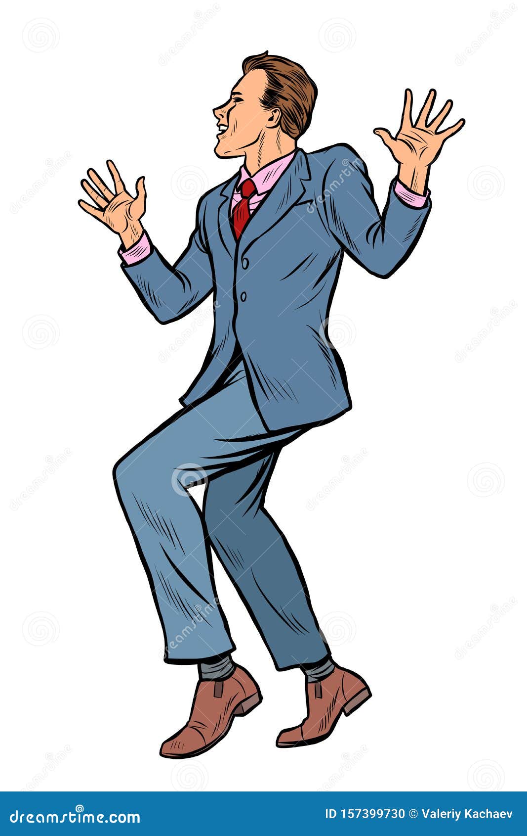 Dancing Businessman. Disco Dance Club Music Stock Vector - Illustration ...