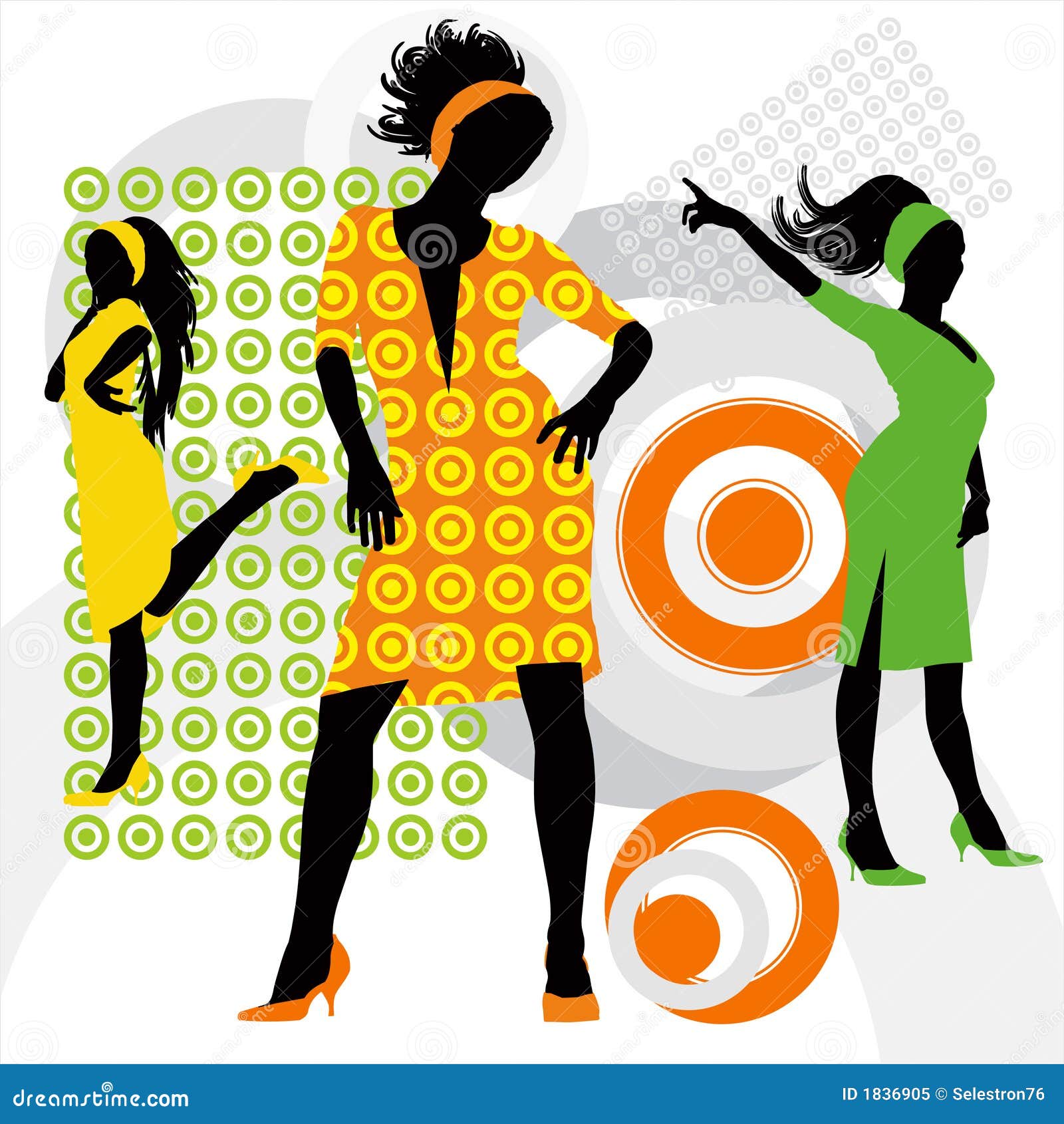 Download Hip Hop Trio Dancer Choreography, Coloring Page Cartoon Vector | CartoonDealer.com #70947743