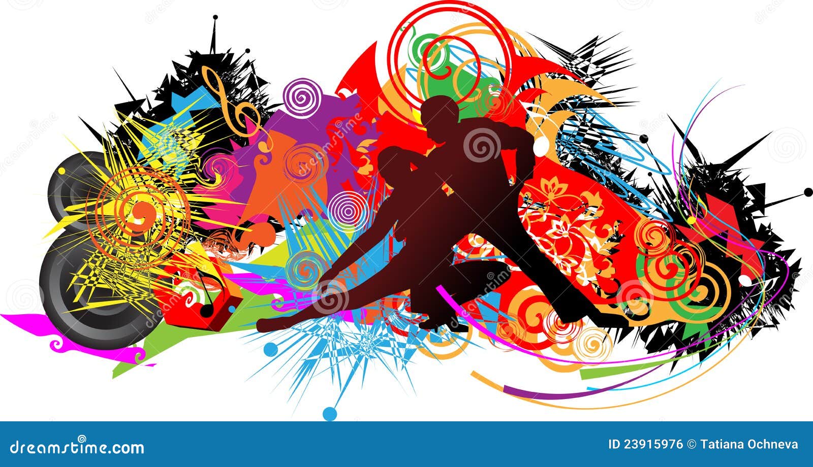 Dancing Couple On Abstract Background Stock Vector Dancing Couple On Abstract Background Stock Vector