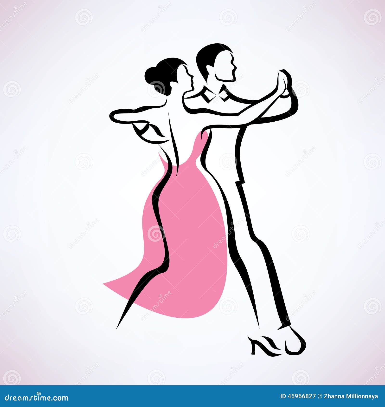 dancing couple Stock Vector