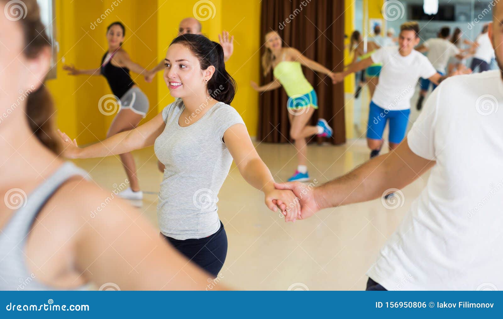 Dancing Couples Enjoying Active Swing Stock Photo Image of activity