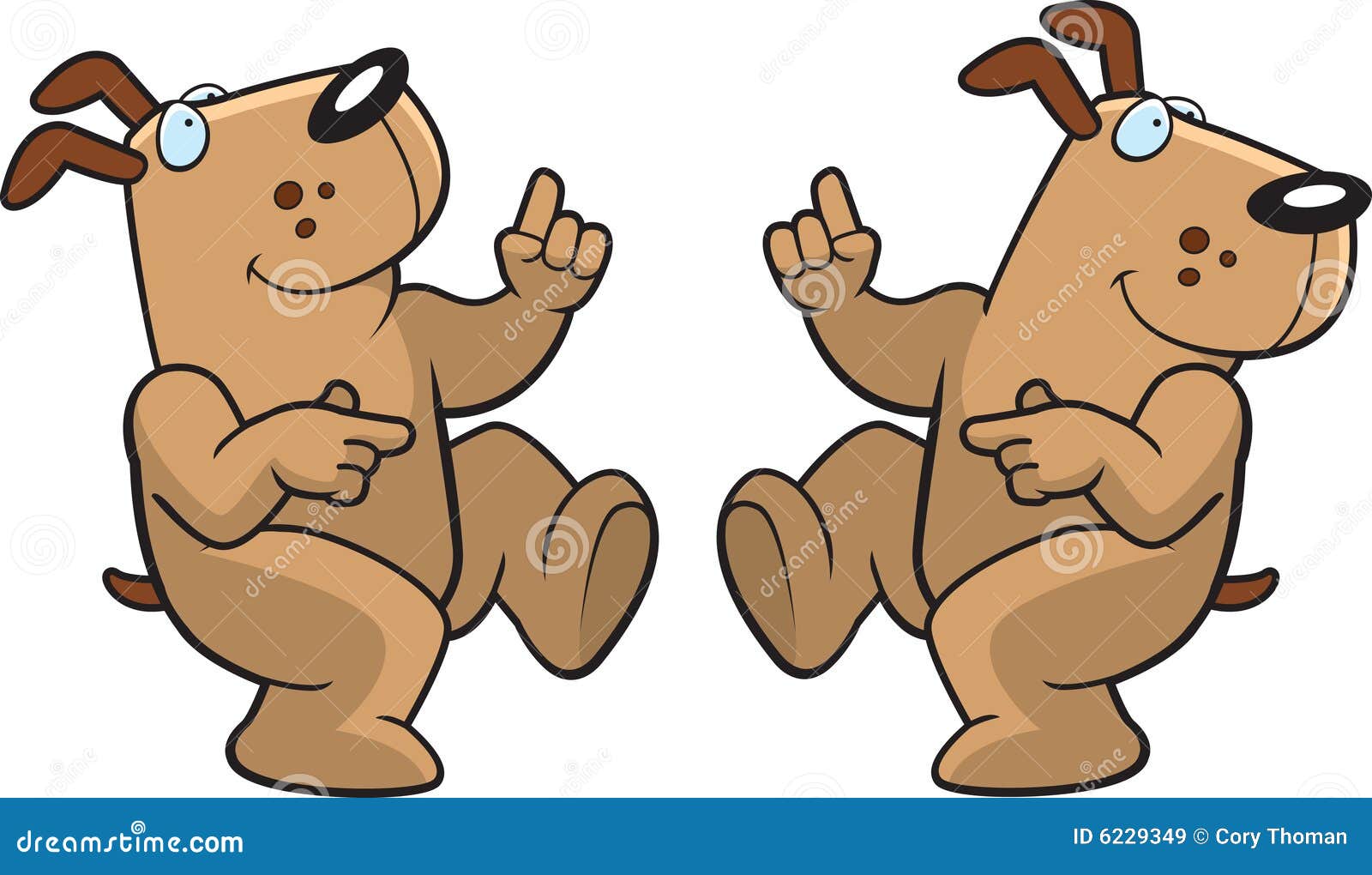 Dancing Dog stock vector. Illustration of brown, happy - 6229349