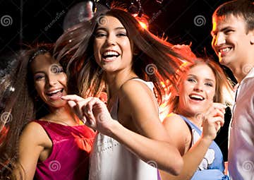 Dancing friends stock image. Image of disco, dancing, caucasian - 6911767