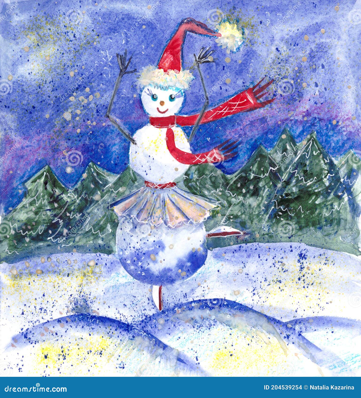 snowman girl drawings