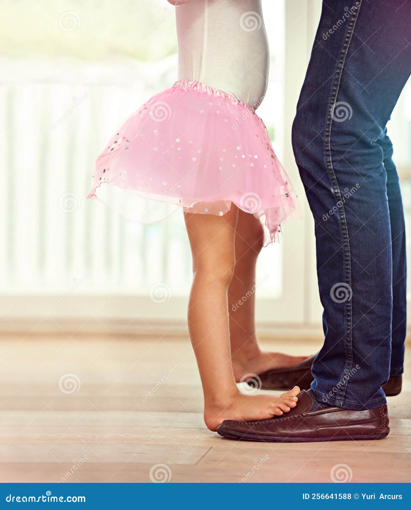 Dancing with Her Daddy. a Father and Daughter Dancing. Stock Photo