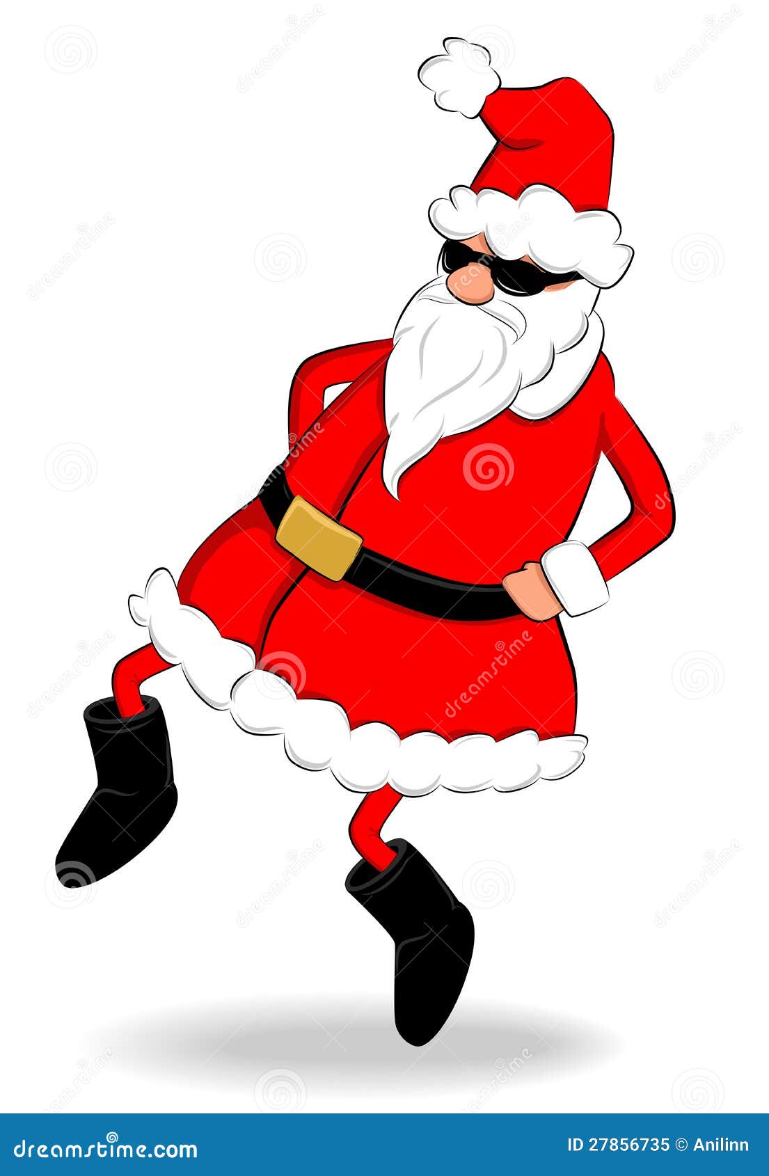 Babbo Natale Balla.Dancing Il Babbo Natale Illustrazione Vettoriale Illustrazione Di Natale 27856735