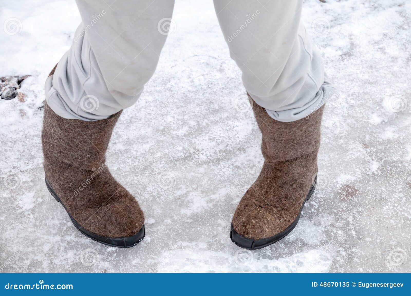 Dancing Male Feet with Traditional Russian Felt Boots Stock Image ...