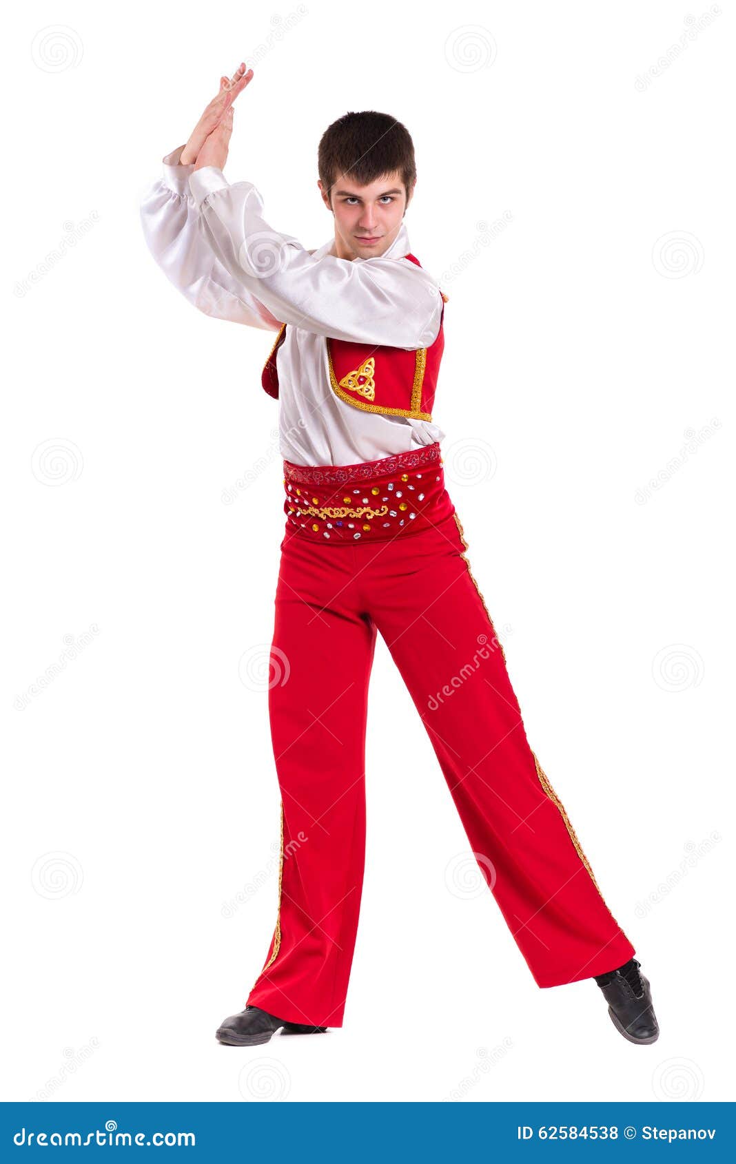 Dancing Man Wearing a Toreador Costume. Isolated Stock Photo - Image of ...