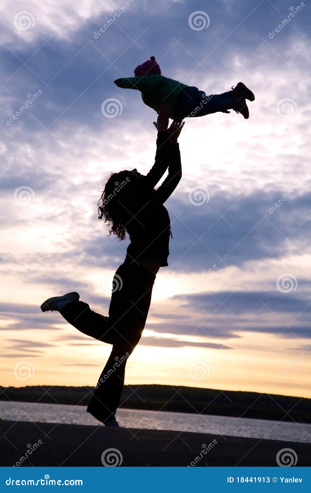 Dancing mom with child stock image. Image of evening 18441913