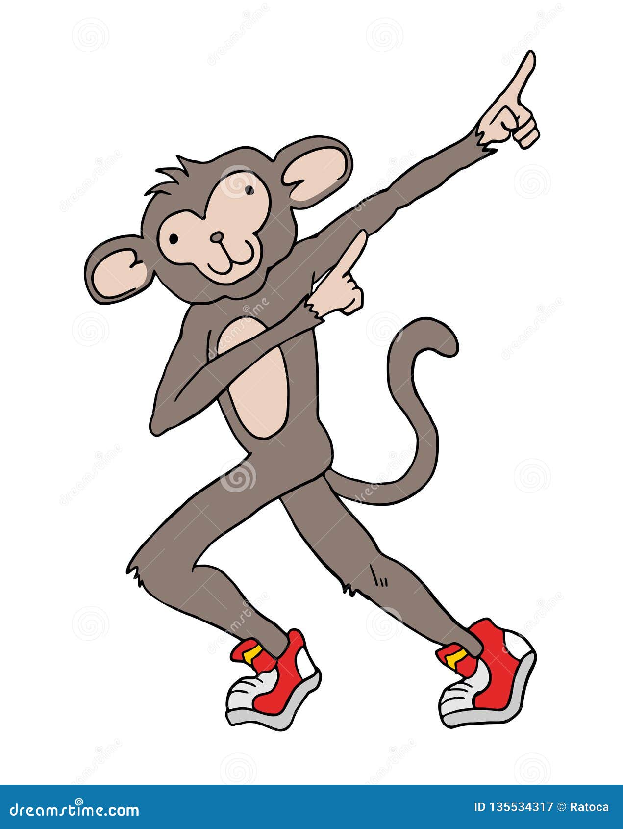 Dancing Monkey Illustration Stock Illustration Illustration Of
