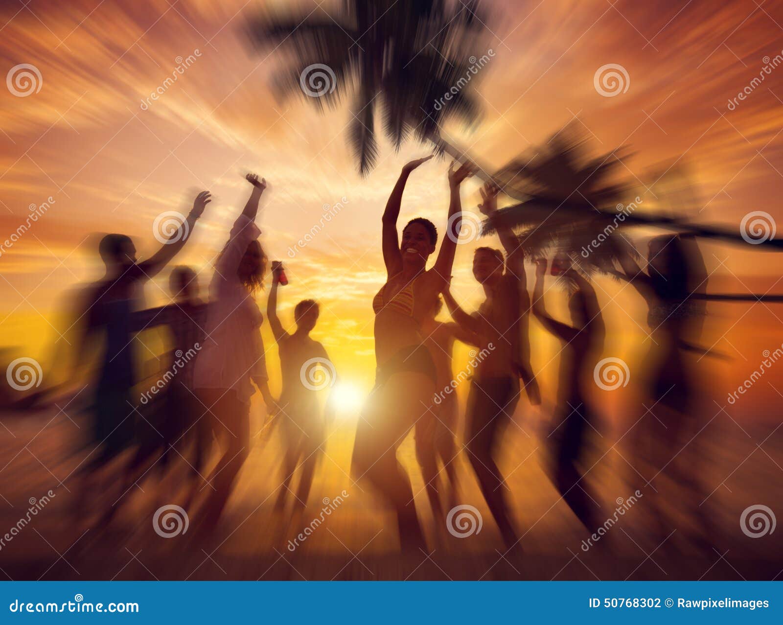 dancing party enjoyment happiness celebration outdoor beach concept