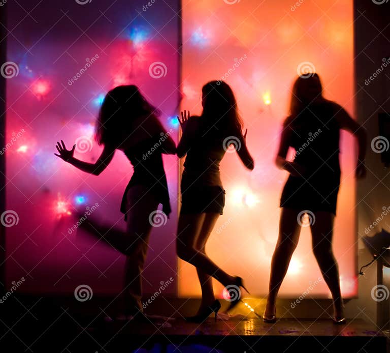 Dancing party girls stock photo. Image of crowd, dark - 2297440