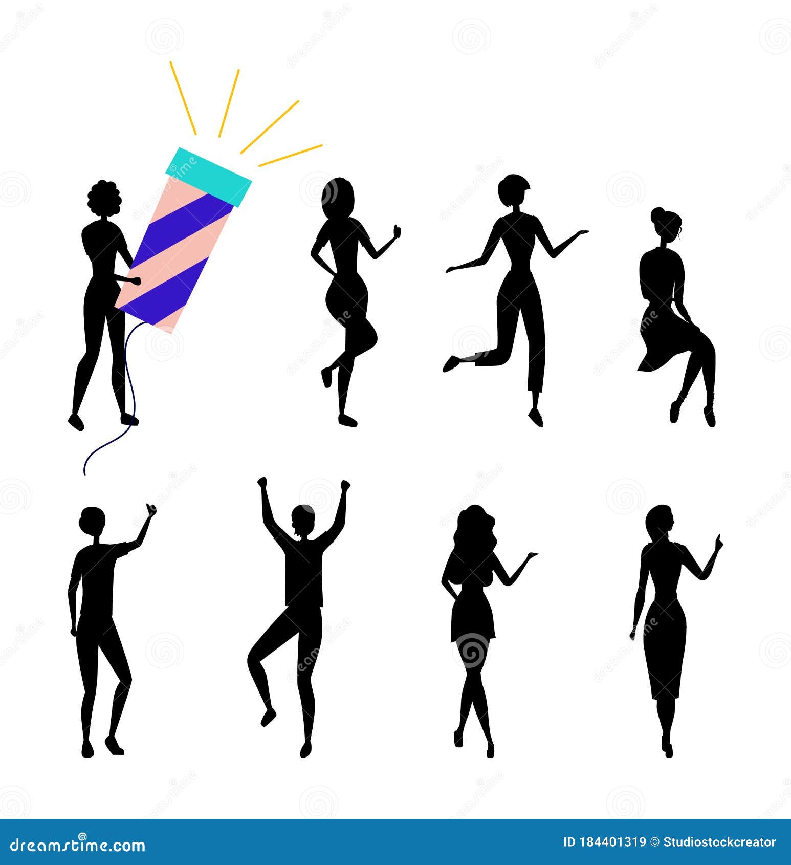 Dance Party Silhouette