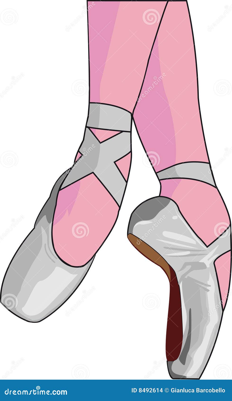 Dancing on pointe stock vector. Illustration of vector - 8492614