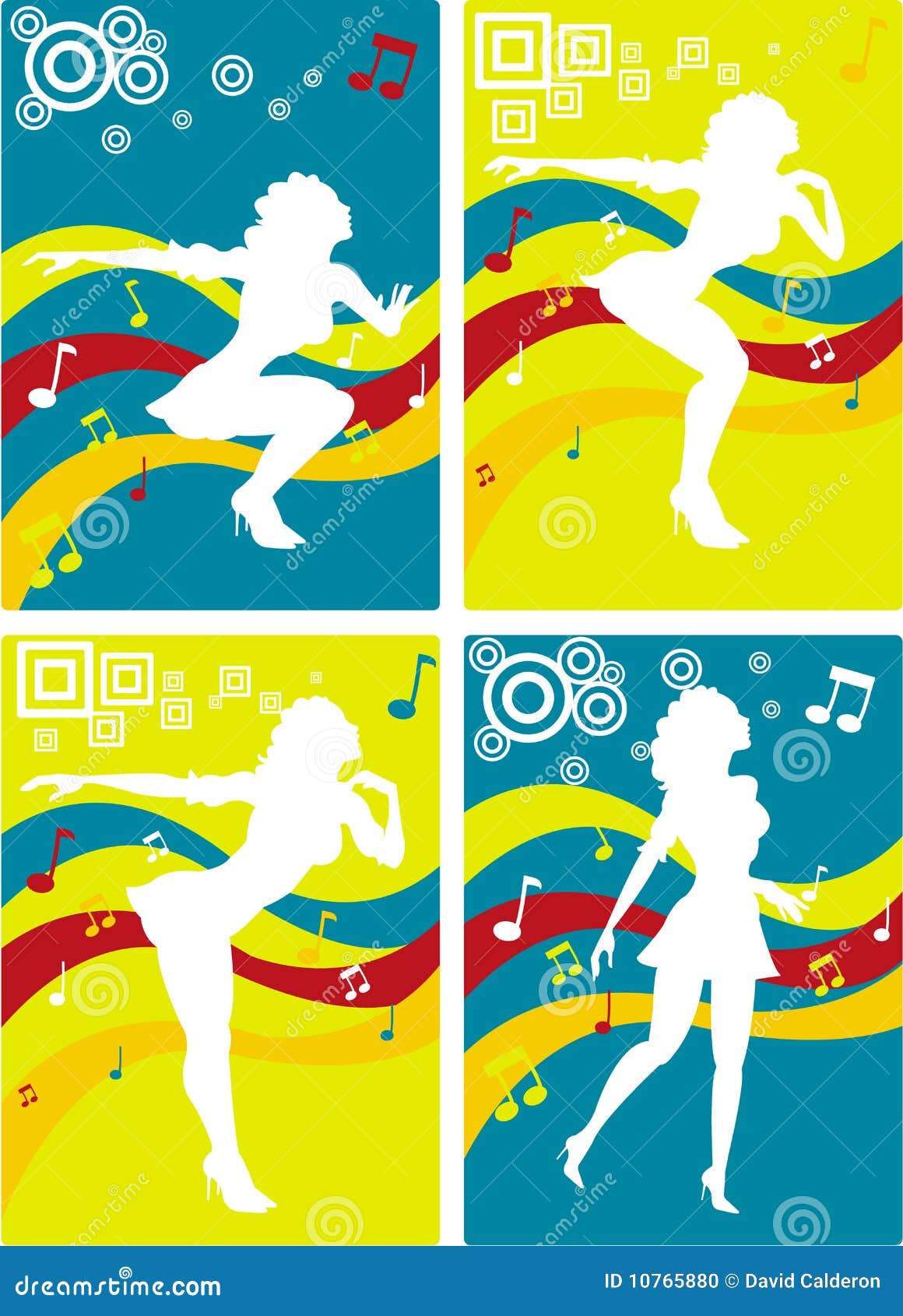 Dancing Queen stock vector. Illustration of square, retro 10765880