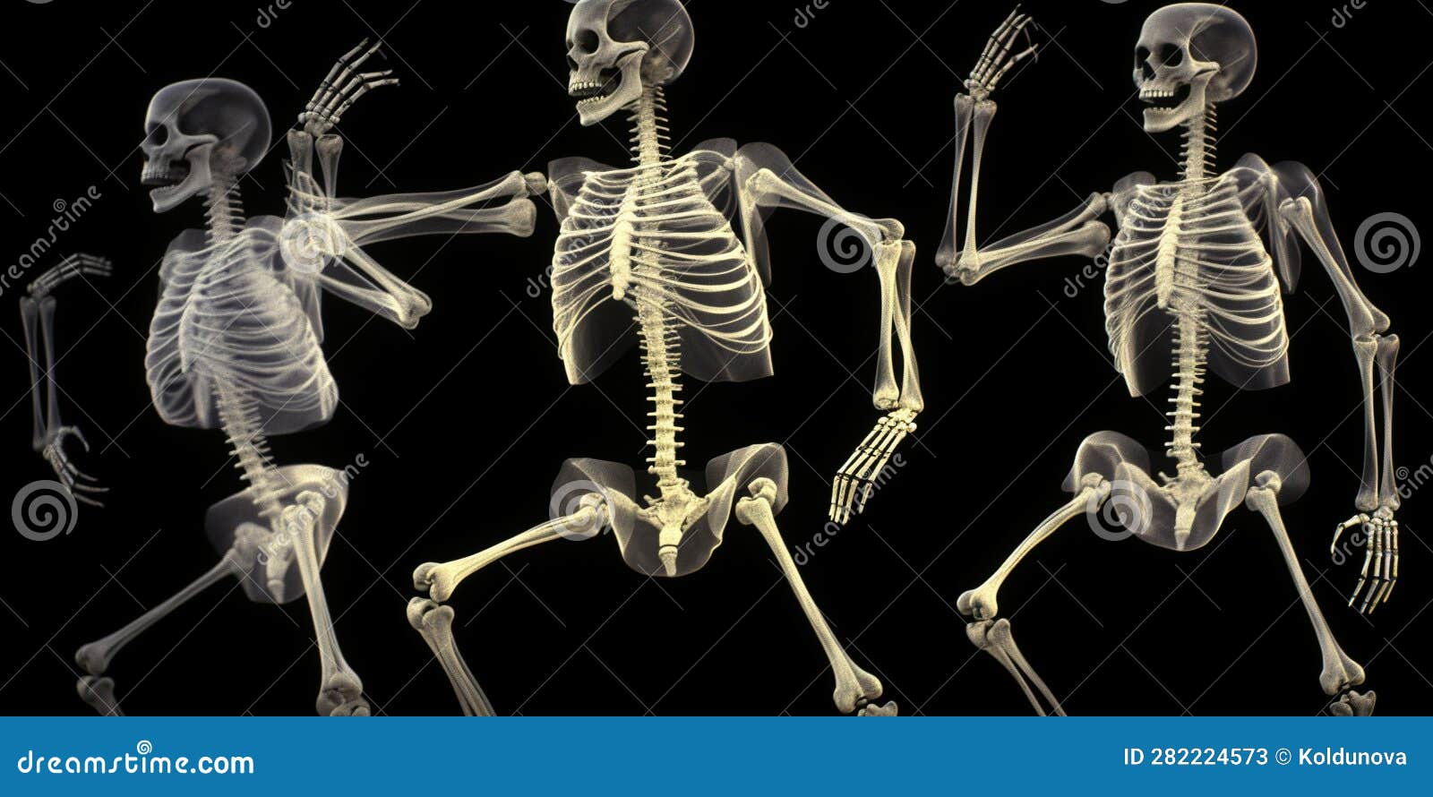 Dancing Xrays, Concept of Radiography Art, Created with Generative AI