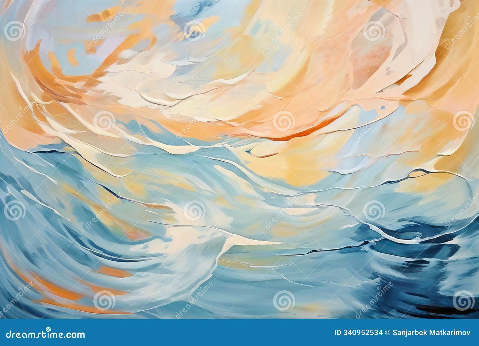 dancing ripples a whimsical abstract piece with turbulent brushs