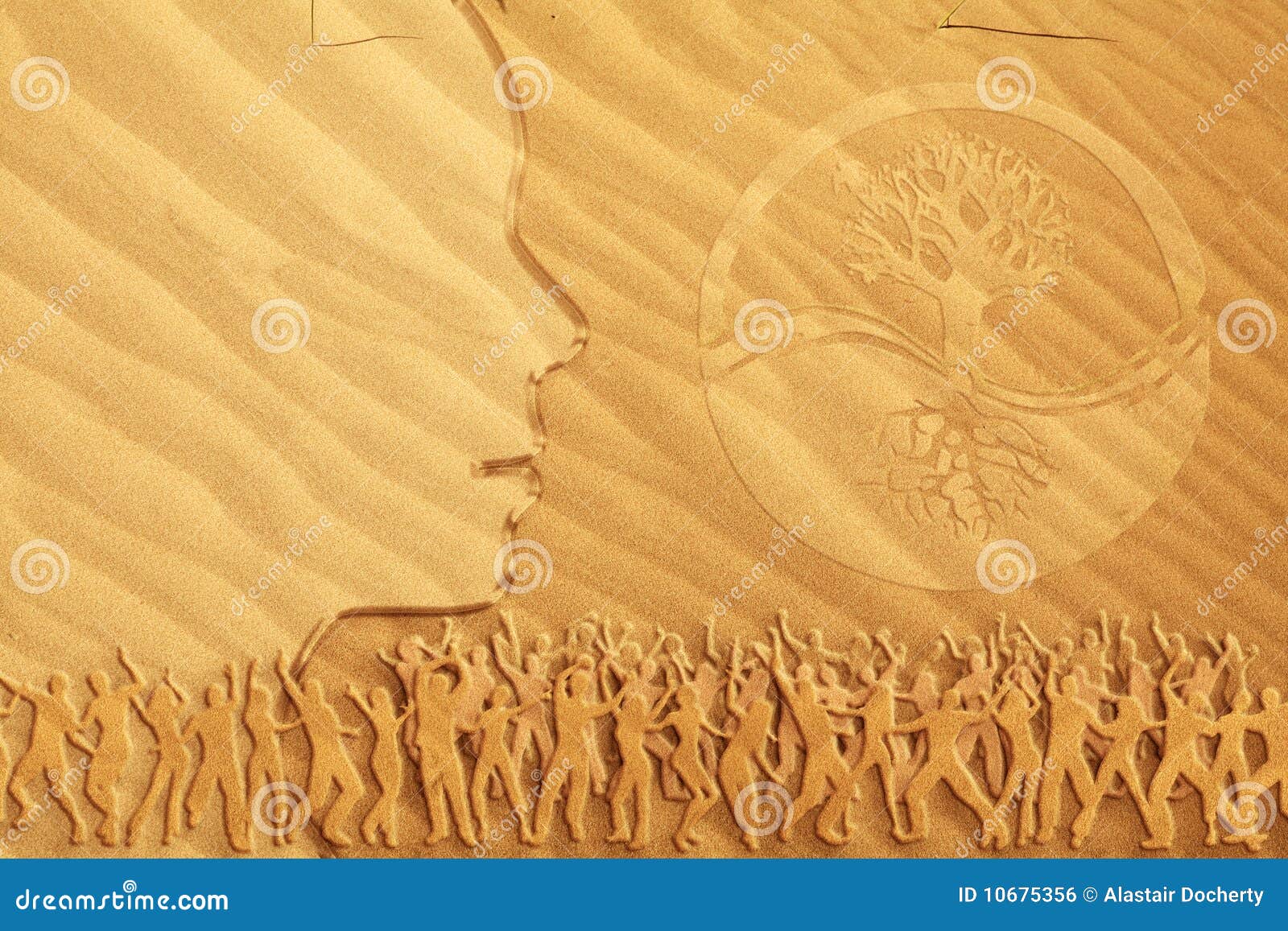 Dancing sand meditation stock illustration. Illustration of