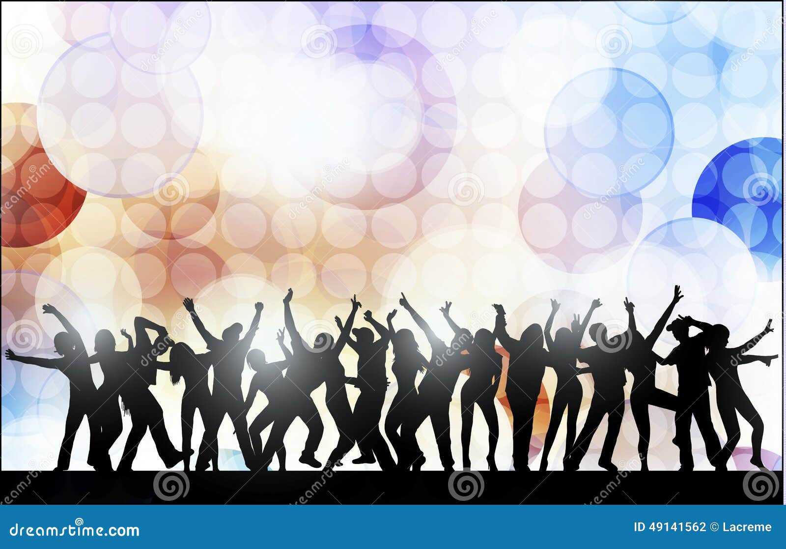 Dancing Women and Men with Background Stock Vector - Illustration of shape,  color: 49141562