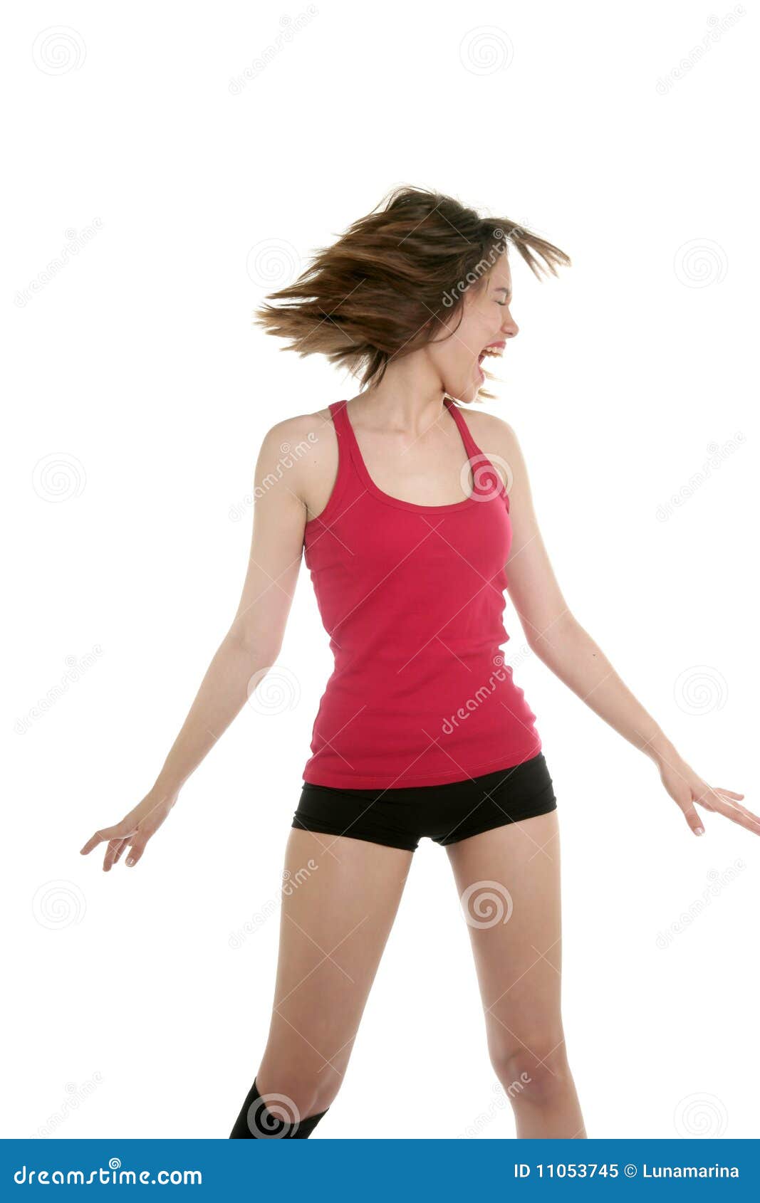girl dancing inshort jean shorts girl dancing inshort jean shorts
