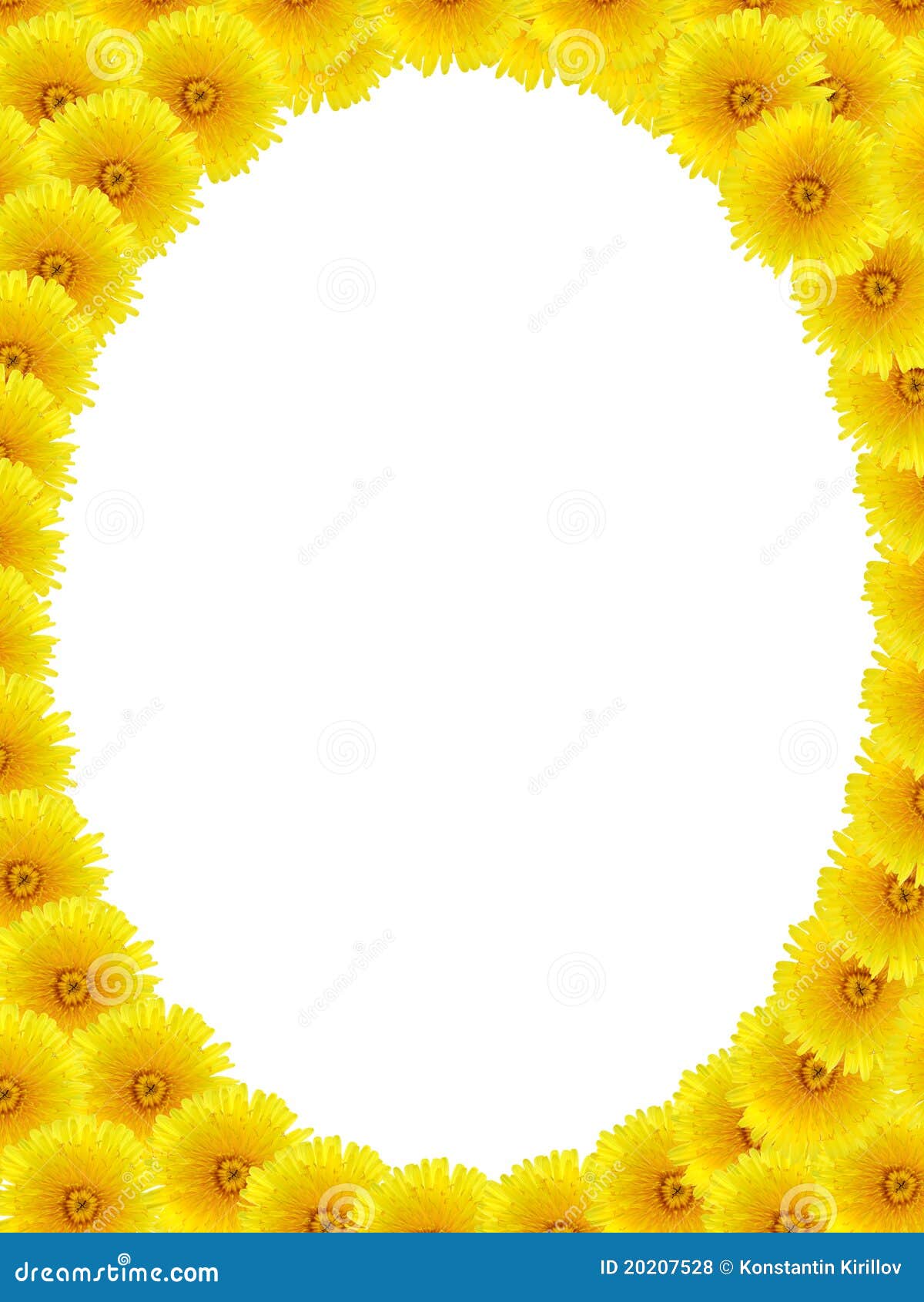 Dandelion Frame stock photo. Image of design, ornament 20207528