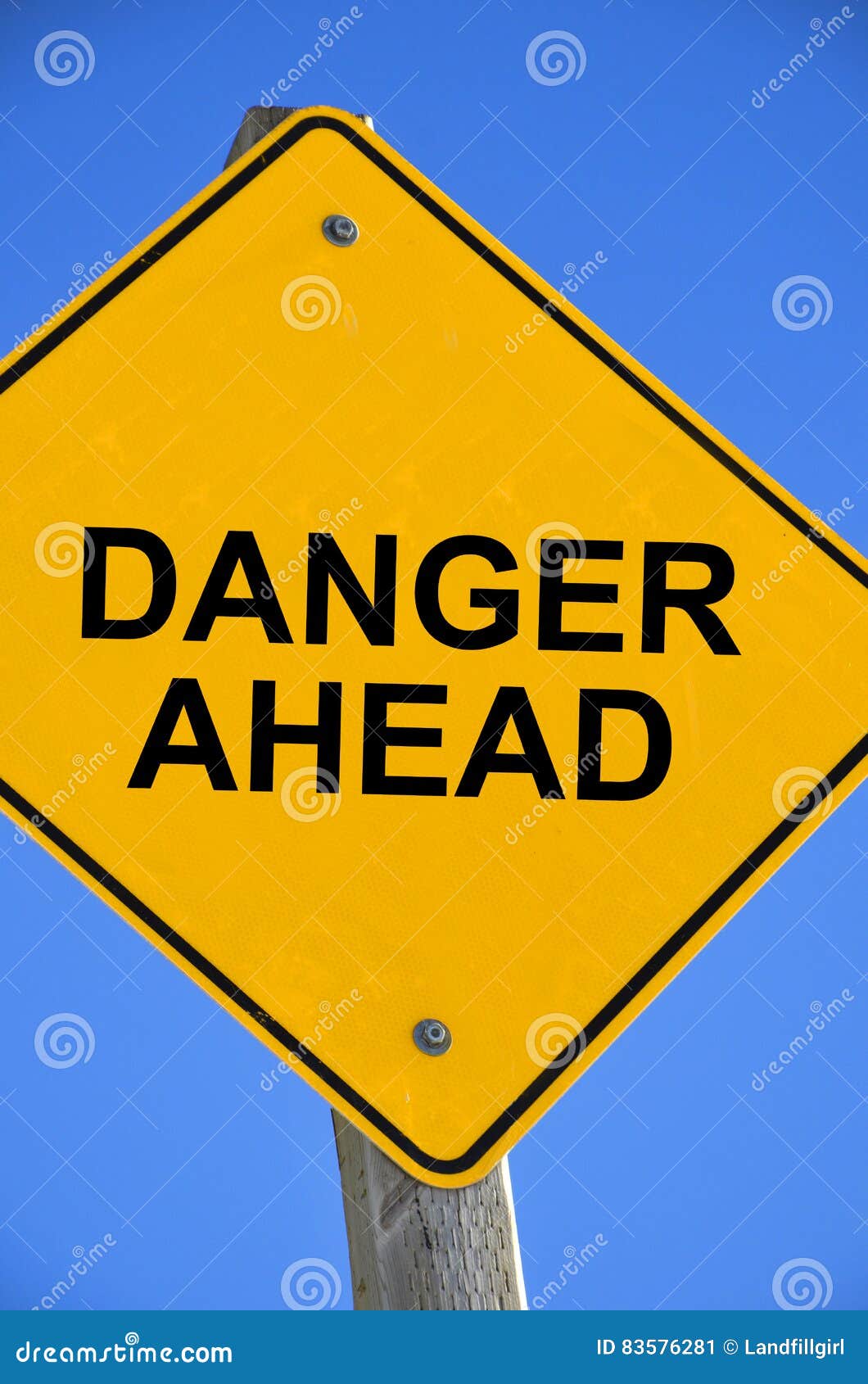 Danger Ahead Sign stock image. Image of information, background 83576281