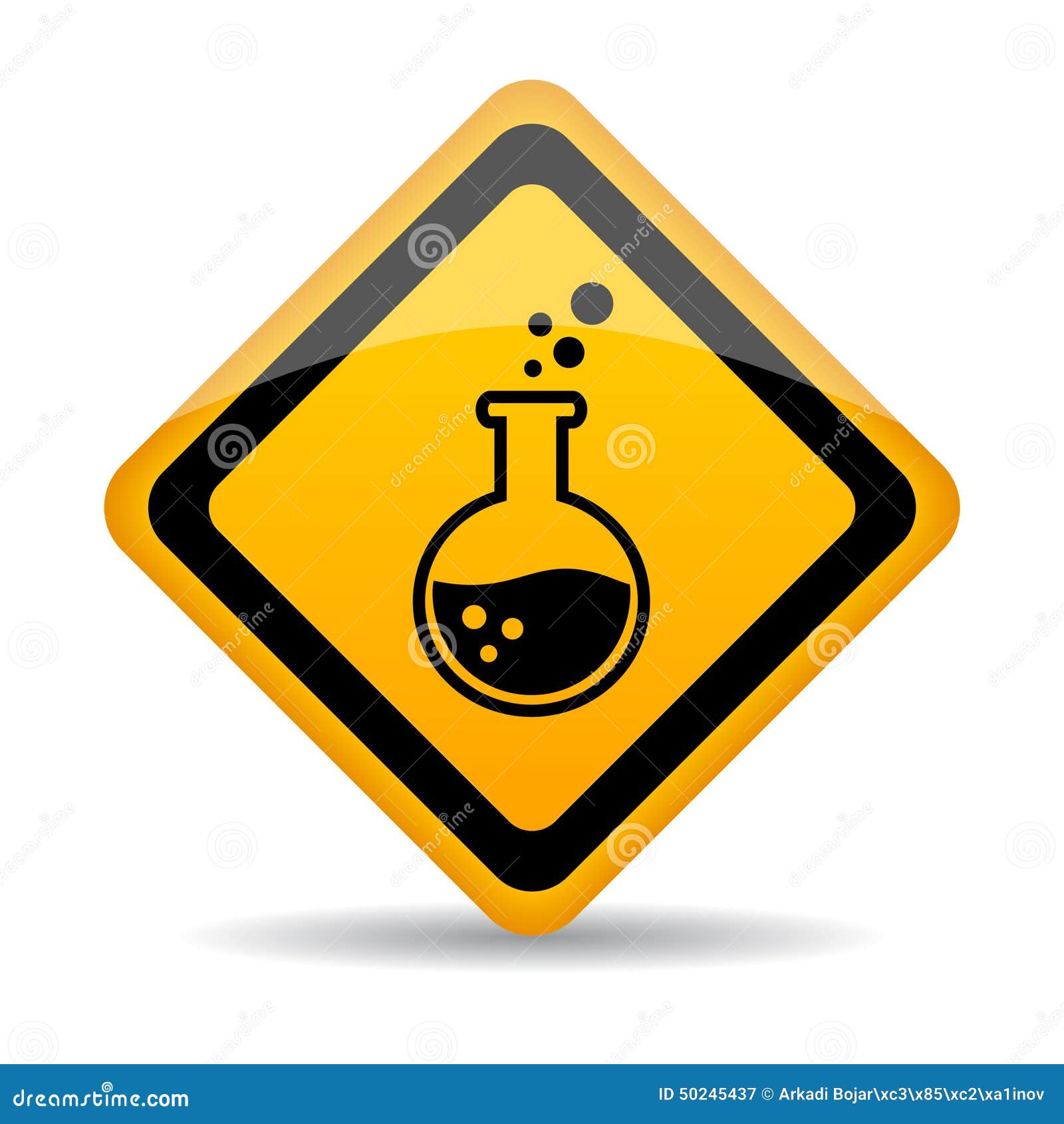  Danger  Chemicals Warning Sign  Stock Vector Illustration 