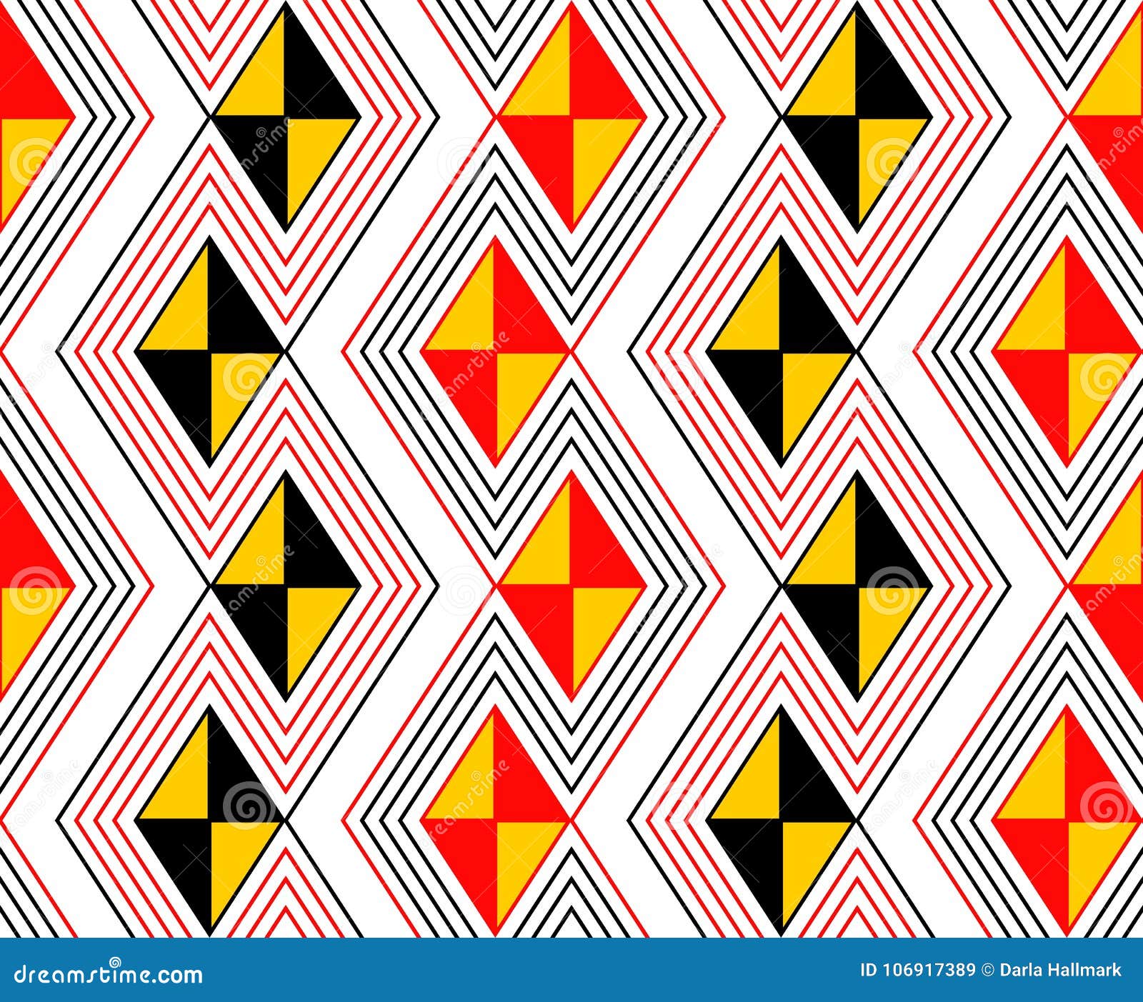 Danger Color  Zig  Zag  Pattern Stock Vector Illustration 