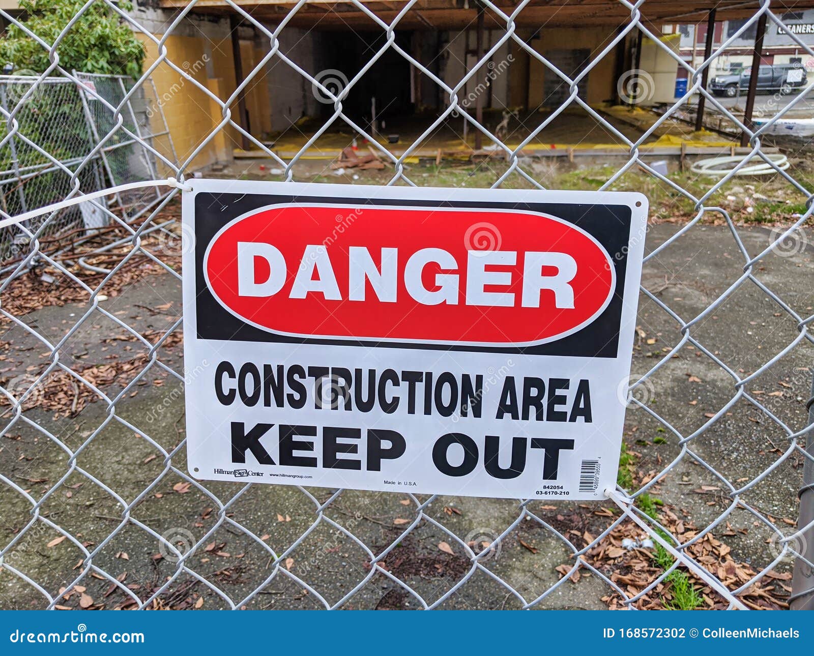 Danger Construction Area Sign Near The Bellevue Way And NE 2nd Street Construction Sites In The