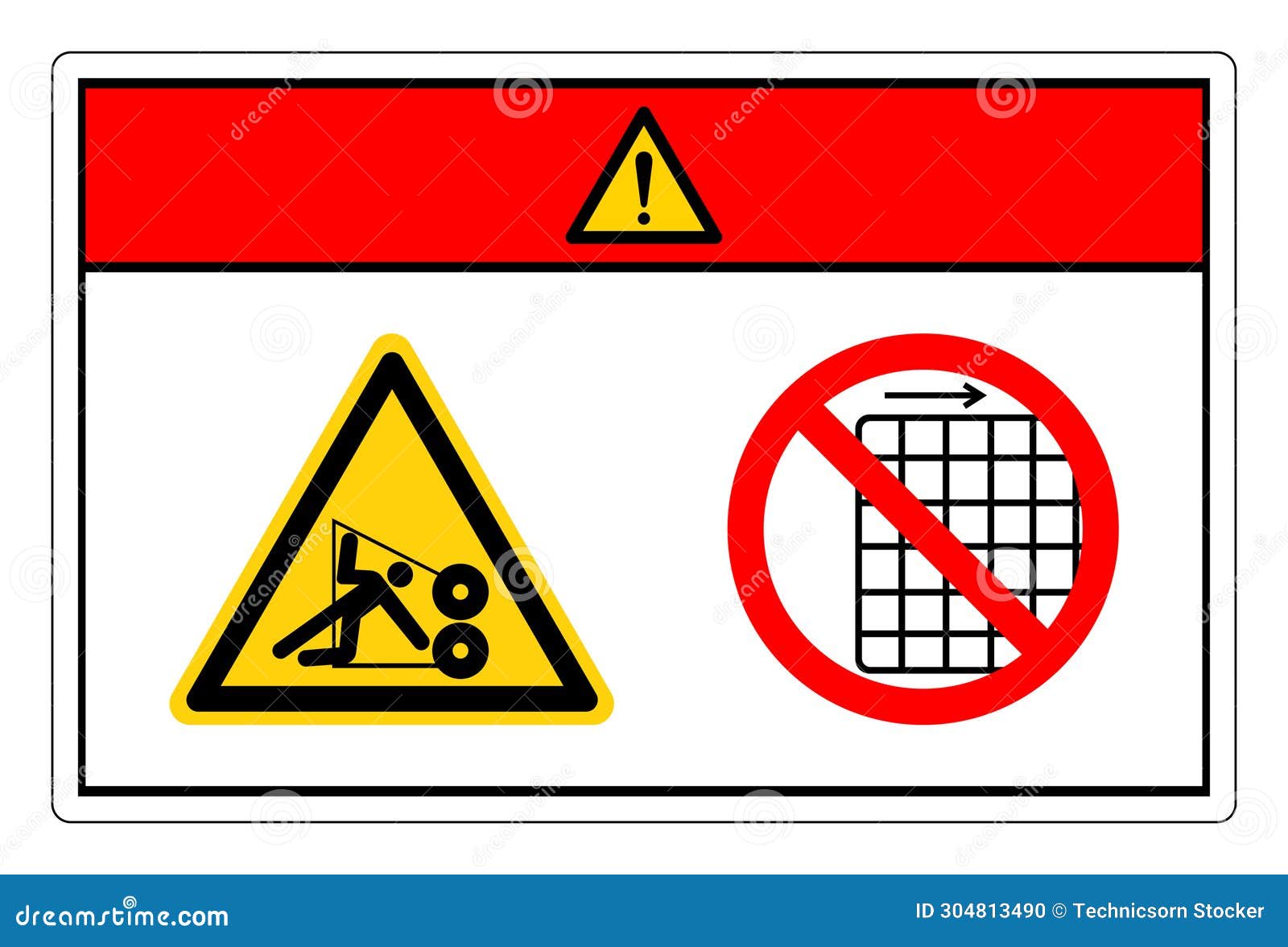 Danger Crush Hazard Do Not Remove Guard Symbol Sign, Vector