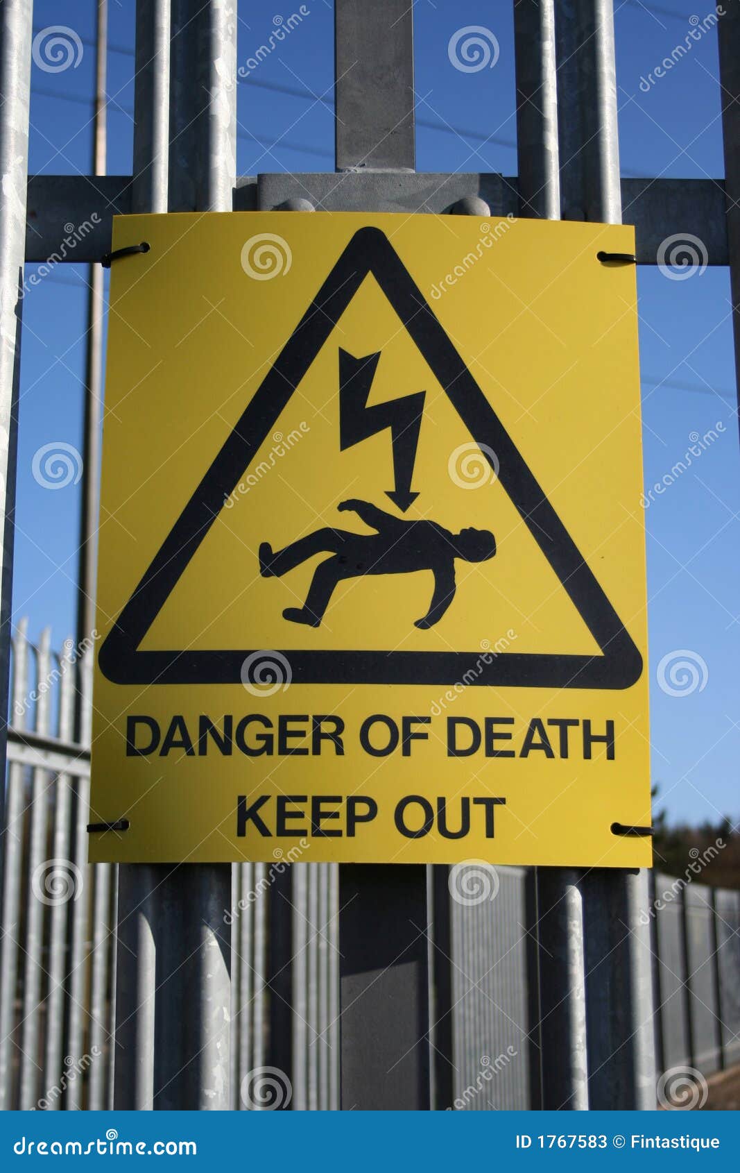 Danger of Electric Shock Sign Stock Image Image of danger, bolt 1767583