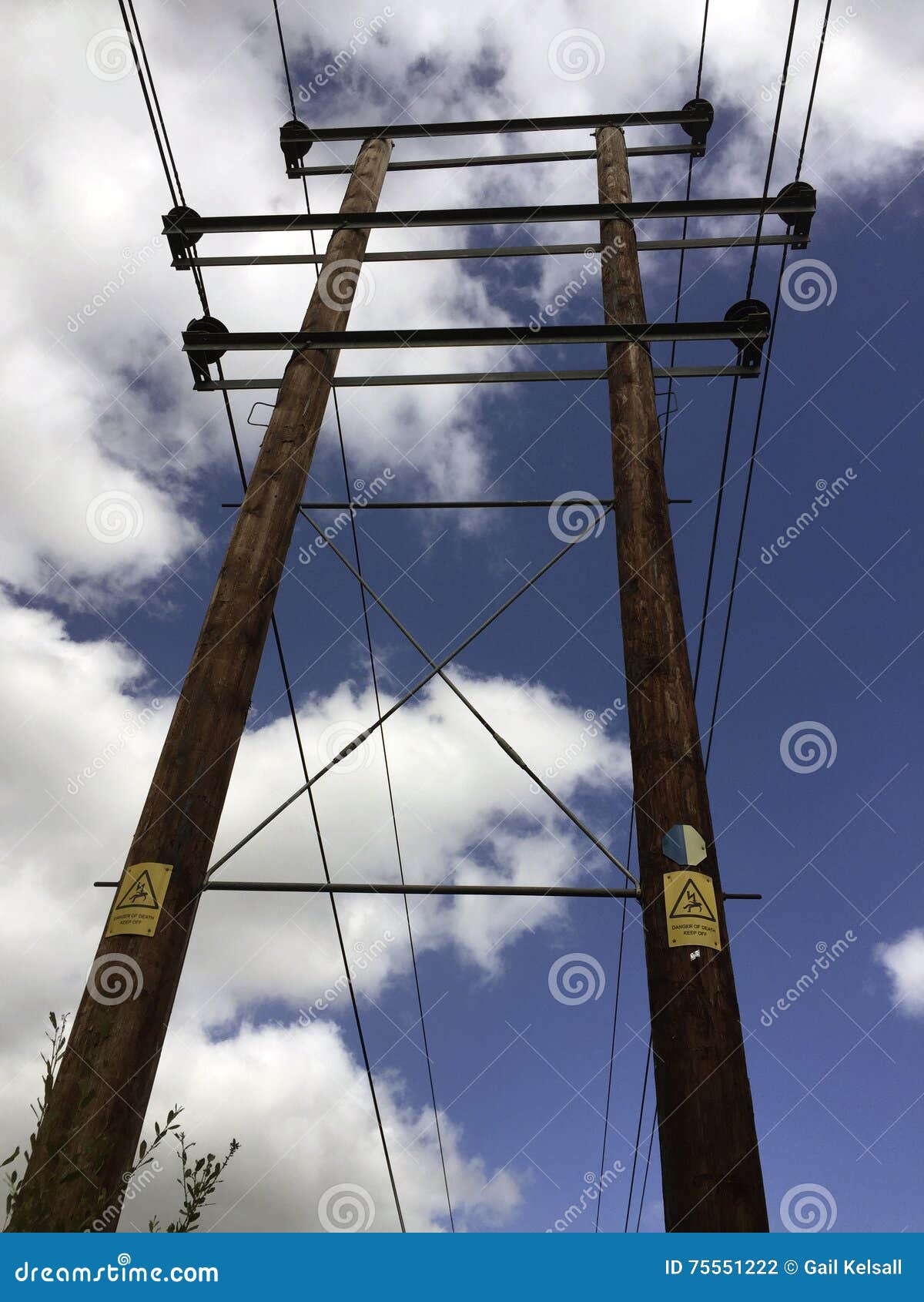 Danger Electricity Pylon Ringwood Hampshire Stock Photo Image of ringwood, energy 75551222