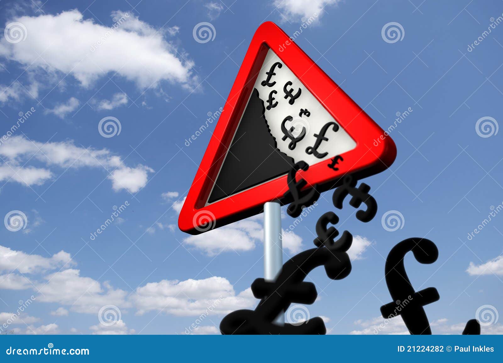 Danger Falling Prices stock illustration. Illustration of shape 21224282