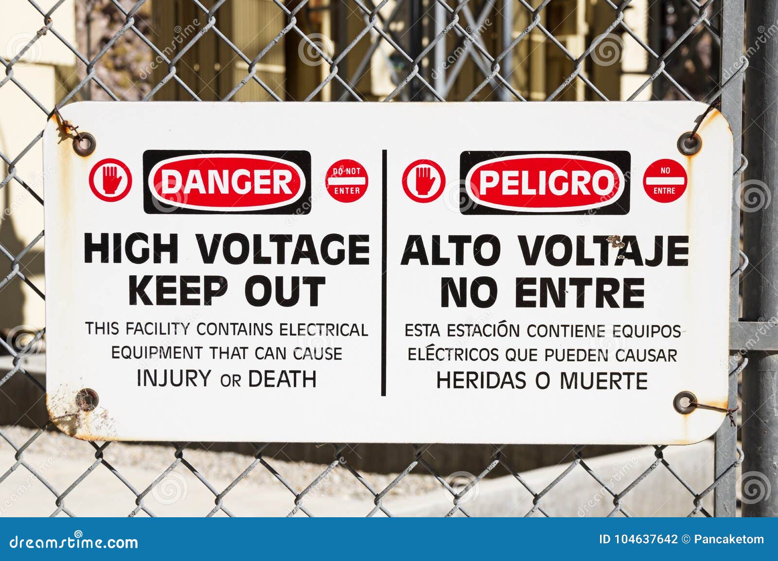 danger high voltage sign