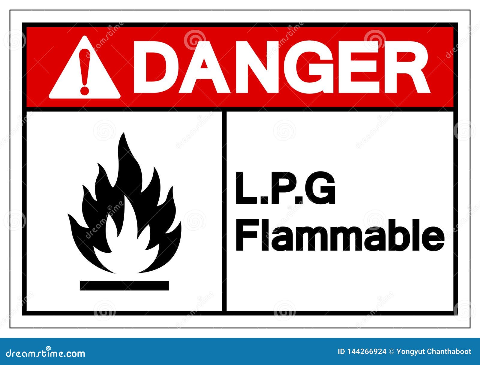 Danger l.p.g hautement inflammable 