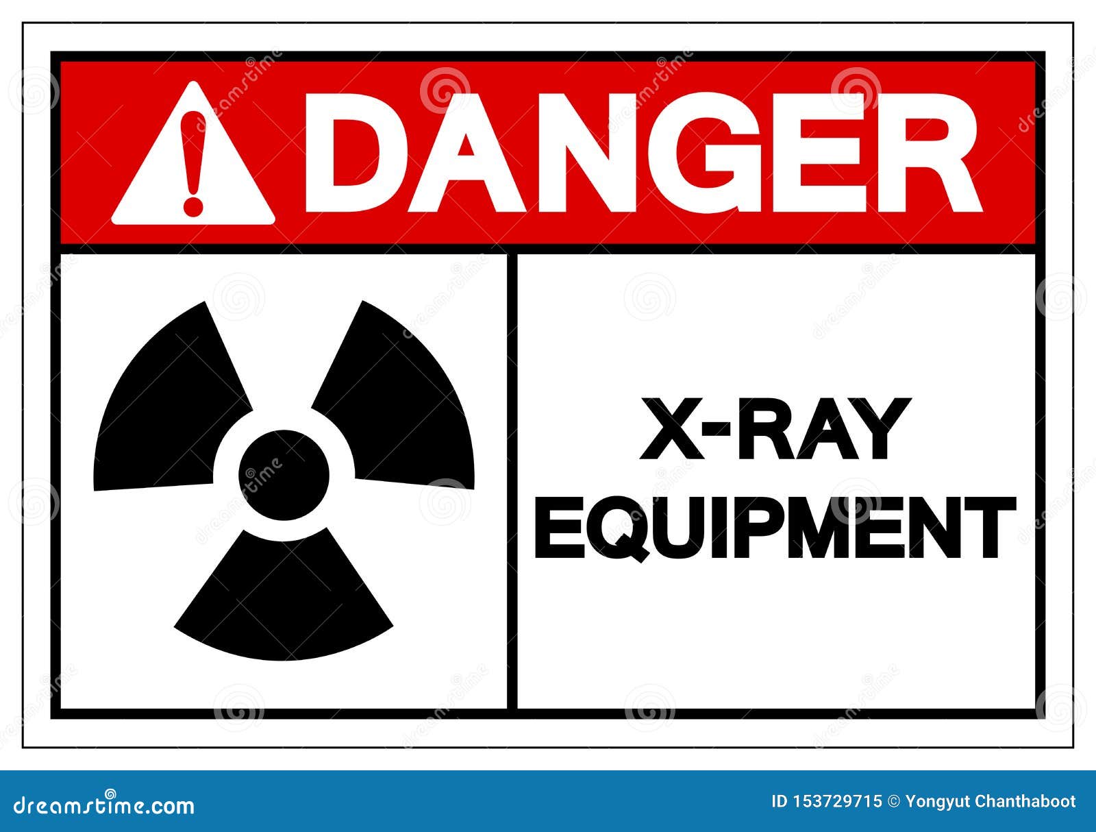 Danger X-Ray Equipment Symbol Sign, Vector Illustration, Isolate on ...