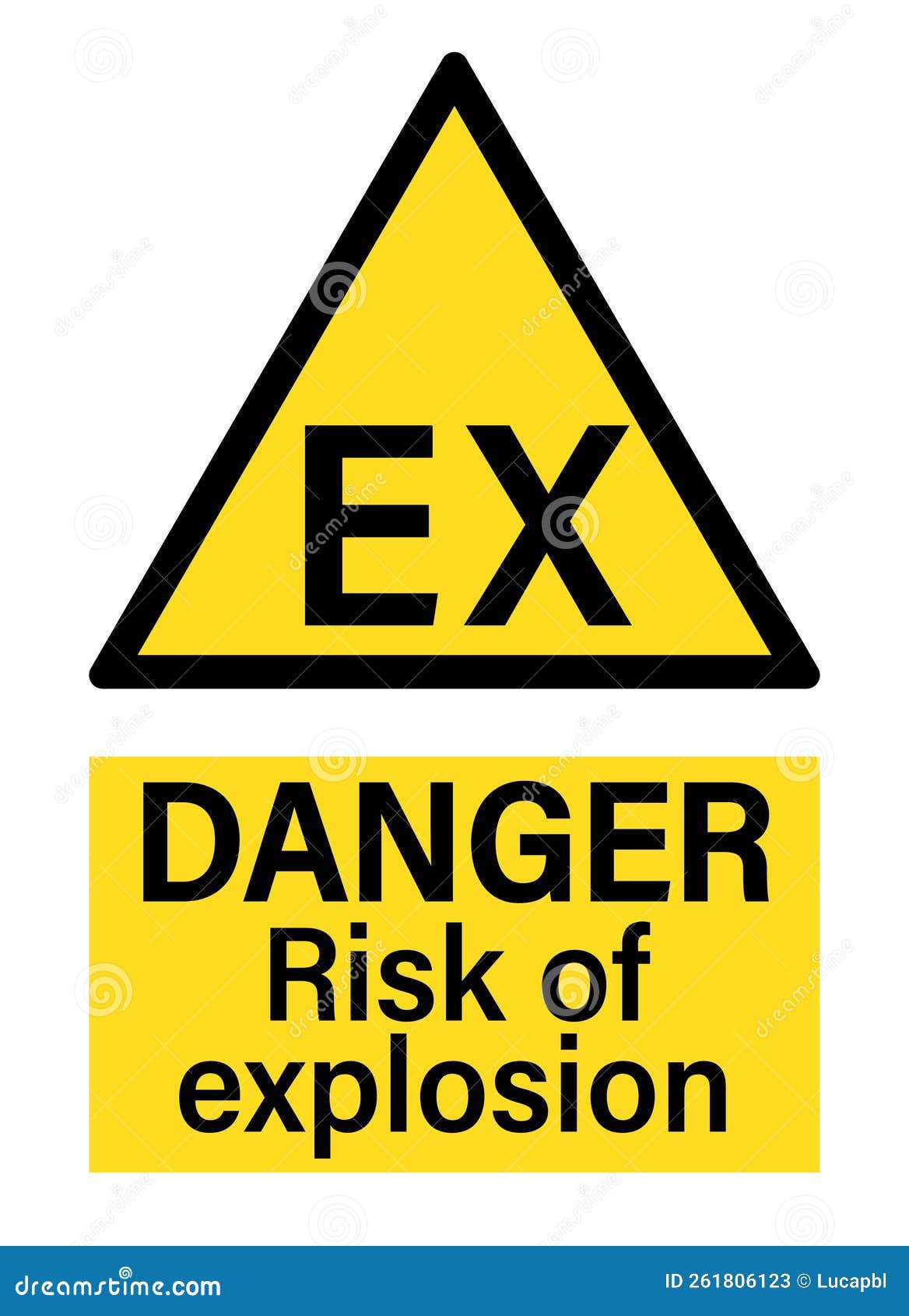 Danger Risk of Explosion. Explosive Atmosphere Stock Vector