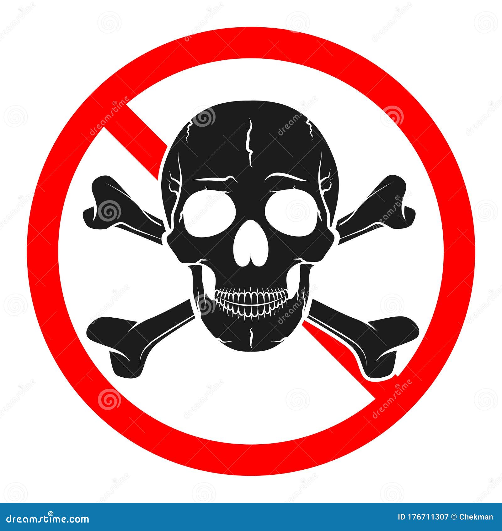 Danger Sign with Skull. Hazard Vector Sign Stock Illustration ...