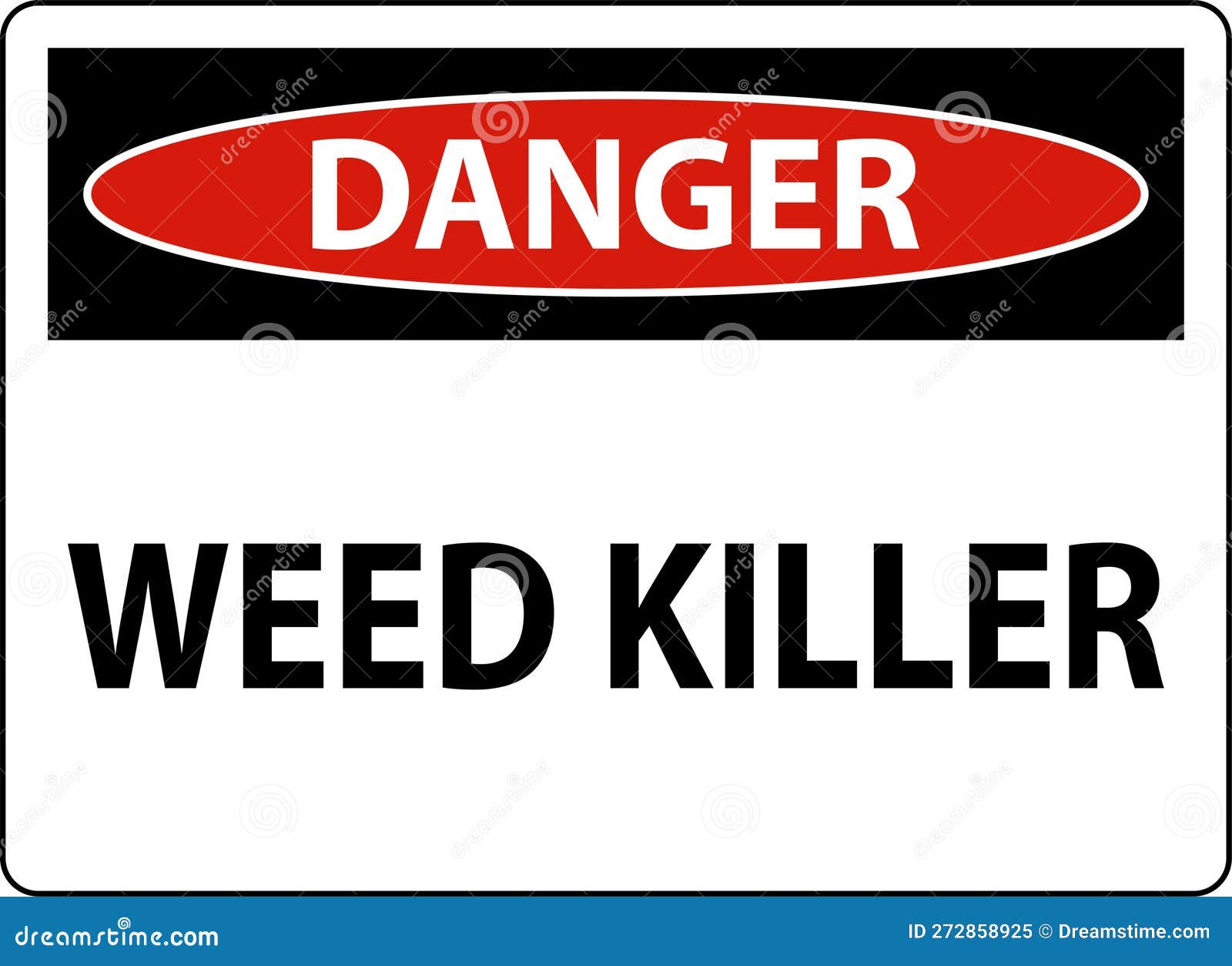 Danger Sign Weed Killer on White Background Stock Vector Illustration