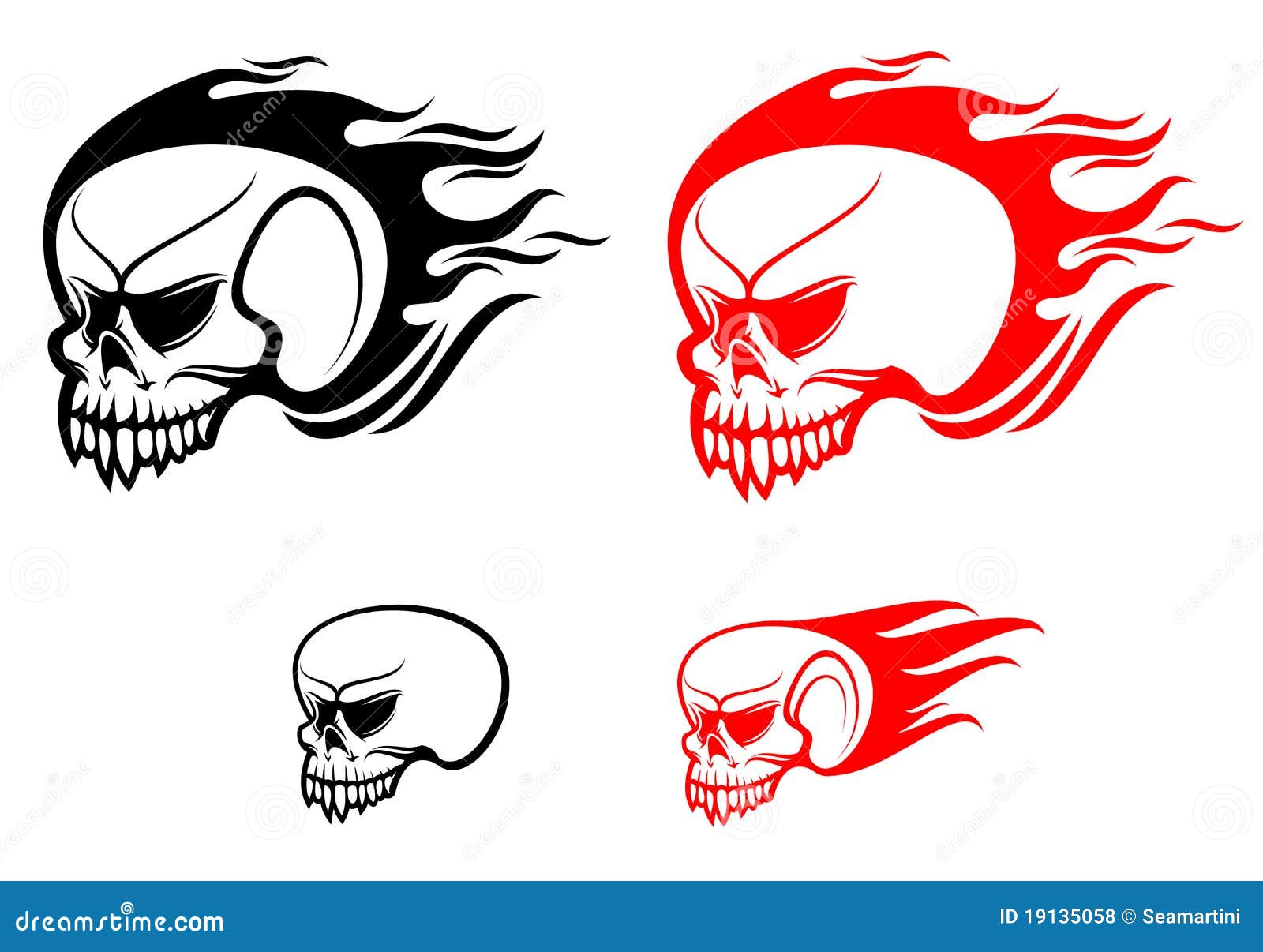 Sketch of skull with grin or grim smile Danger and hazard skeleton head  design for emblem mascot or tattoo design Concept of fear Stock Vector  Image  Art  Alamy