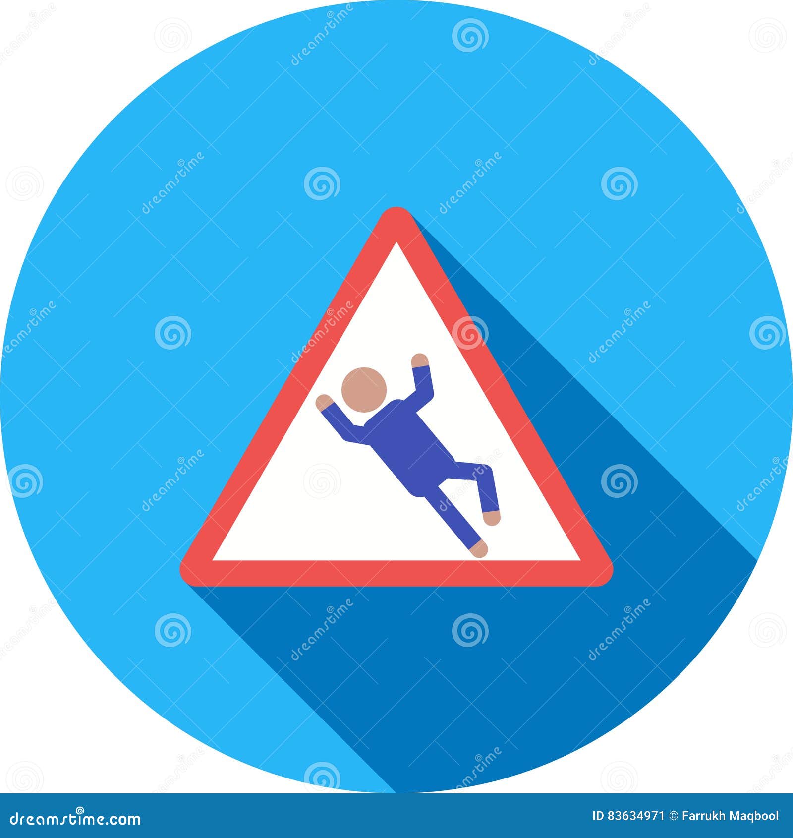 Danger of Slipping stock vector. Illustration of design 83634971