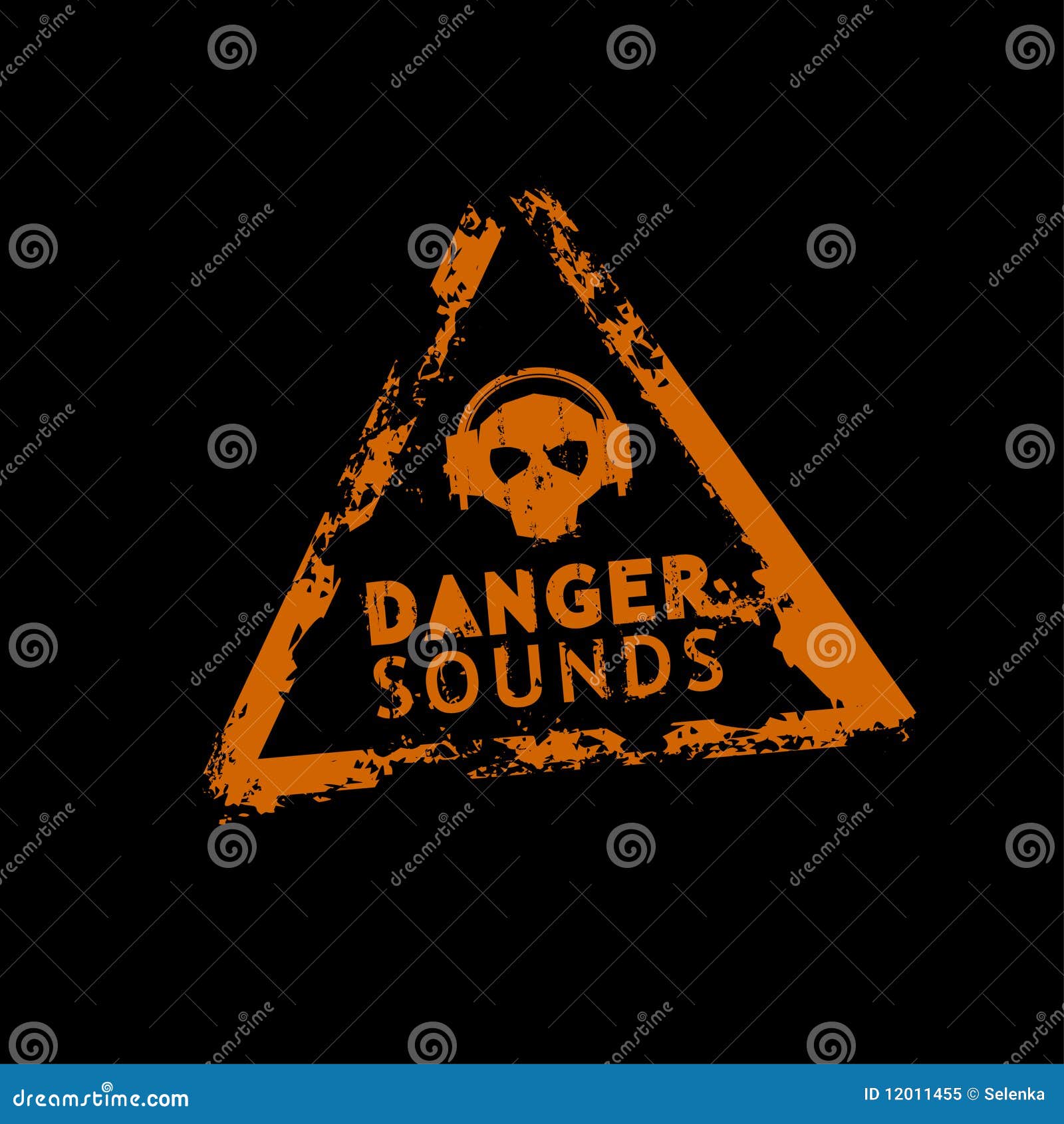 Danger sound stamp stock vector. Illustration of headphones - 12011455 Danger Stamp