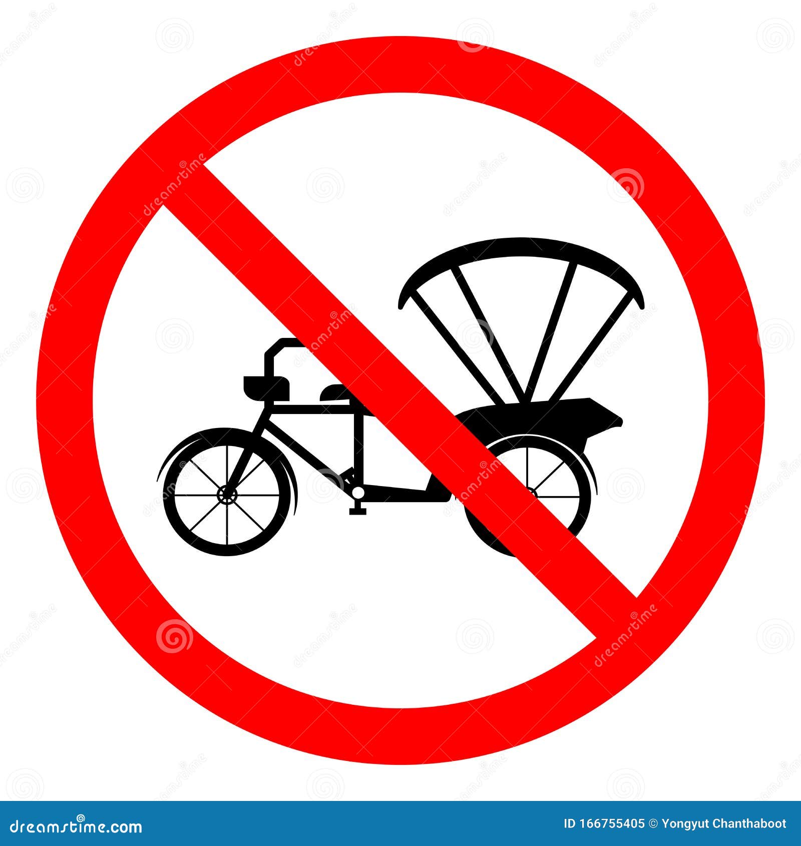Danger Tricycle Symbol Sign,Vector Illustration, Isolate on White
