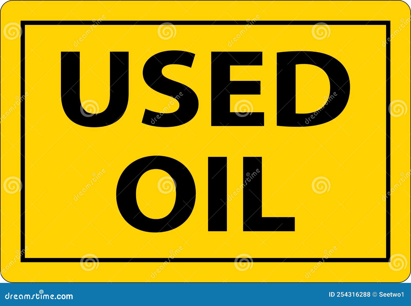 Danger Used Oil Sign on White Background Stock Vector Illustration of