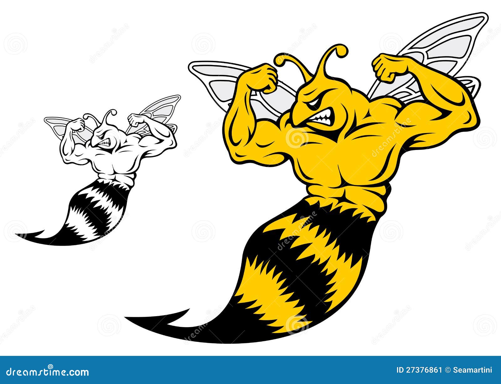 Danger yellow jacket stock vector. Illustration of cartoon 27376861