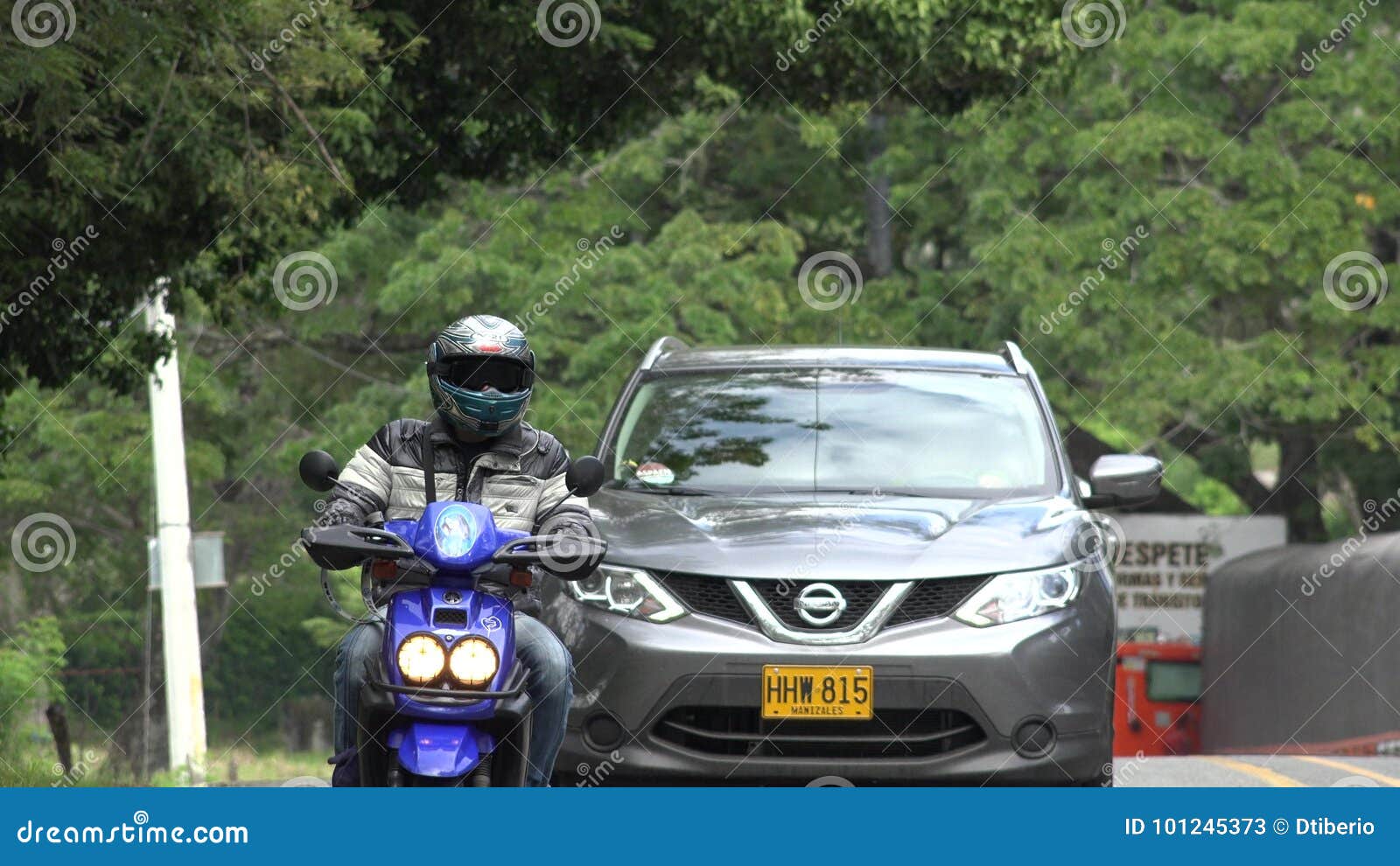 Dangerous Driving Motorcycle Tailgating Editorial Stock Photo Image
