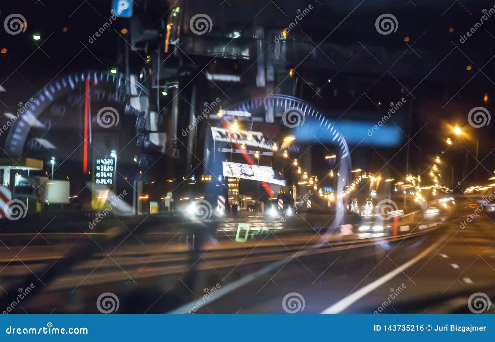 Dangerous Driving at Night Highway Stock Photo Image of motorway