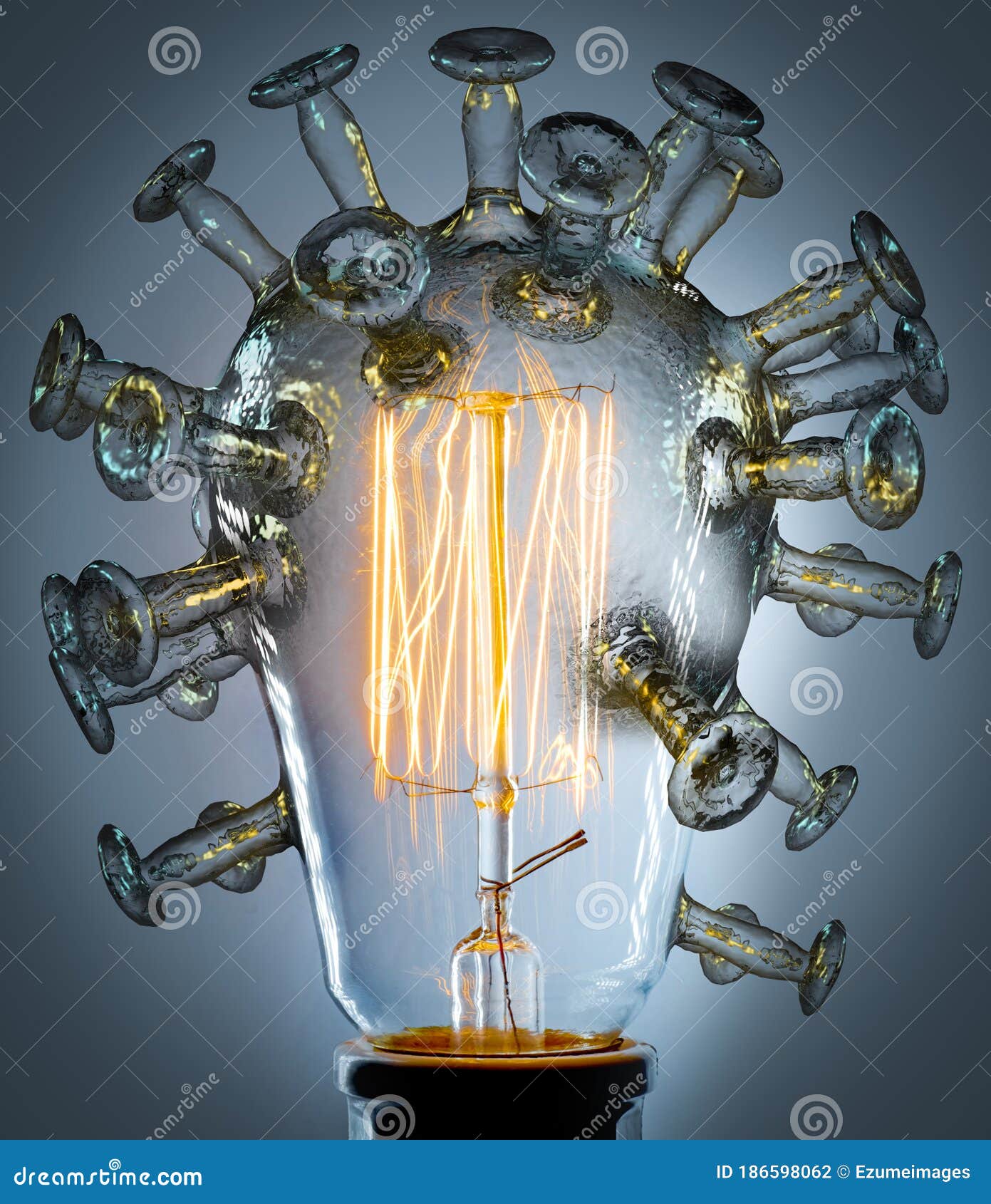 Dangerous Idea Coronavirus Lightbulb Stock Photo Image of light