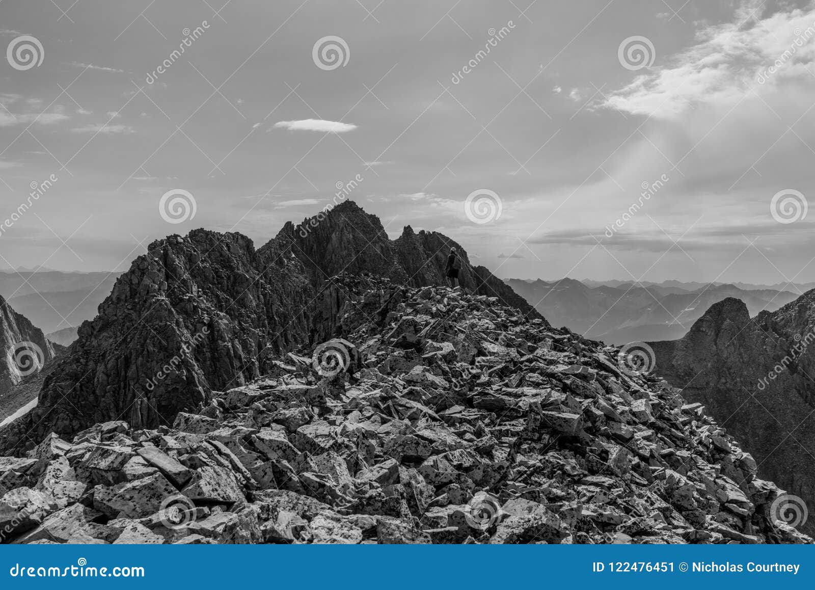 view of the wilson traverse. colorado rocky mountains.