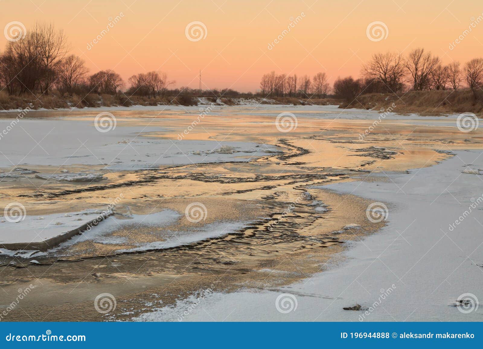 Dangerous Winter River Ravines Off the Coast Stock Photo Image of